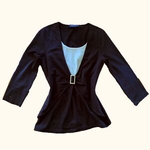 Super cute black and white jones new York top